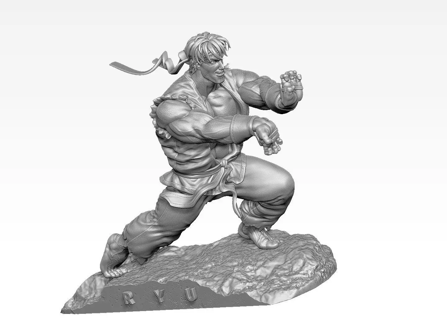 Ryu in Street Fighter 2 for 3D printing STL 3D print model_0