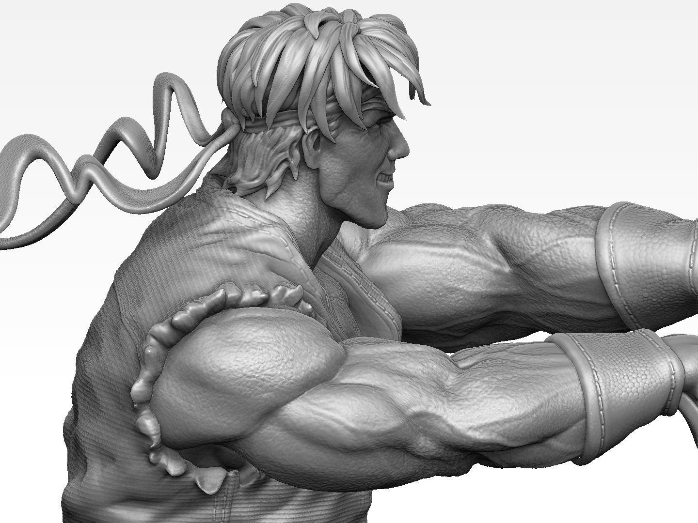 Ryu in Street Fighter 2 for 3D printing STL 3D print model_22