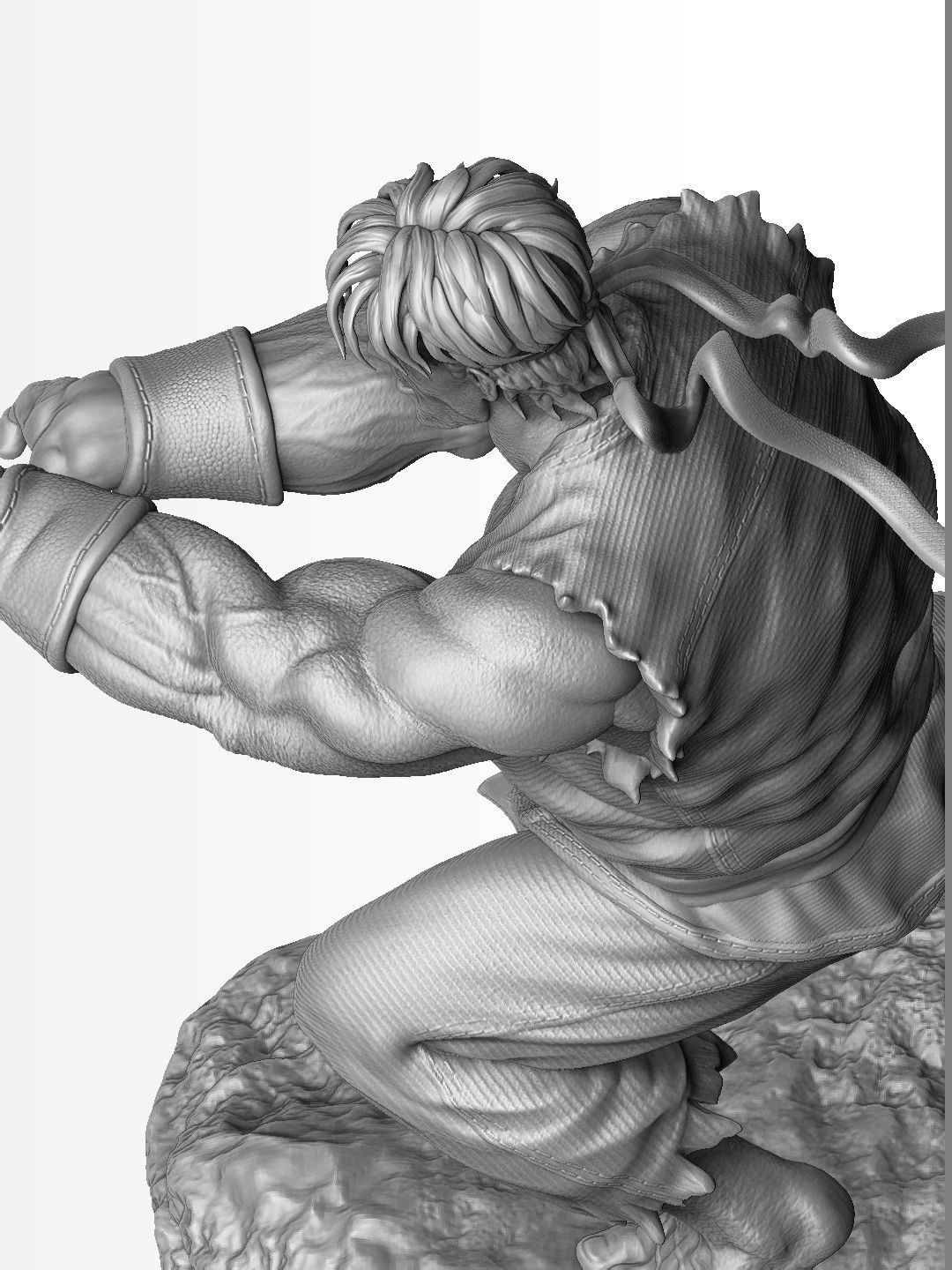 Ryu in Street Fighter 2 for 3D printing STL 3D print model_6