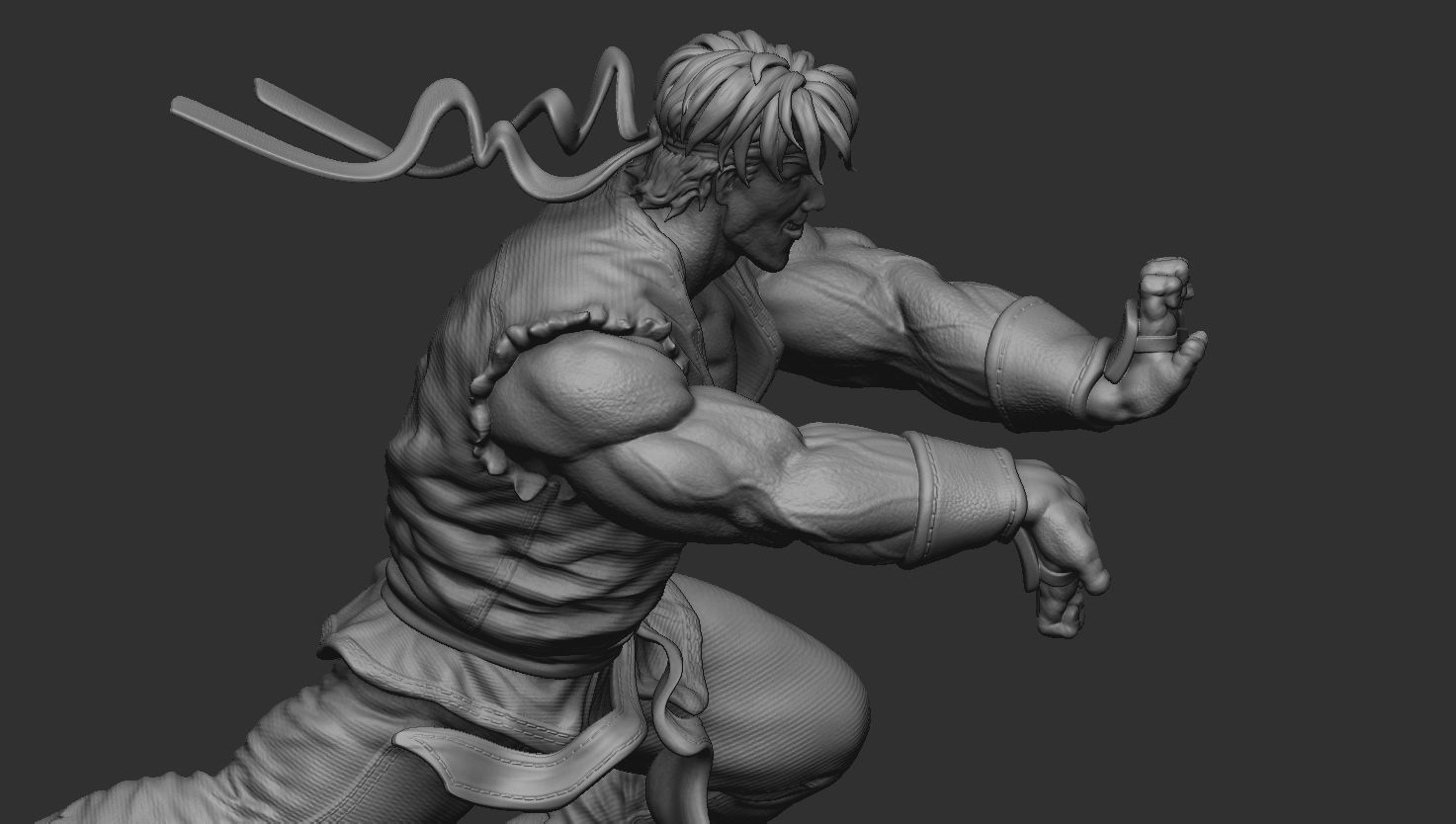 Ryu in Street Fighter 2 for 3D printing STL 3D print model_20