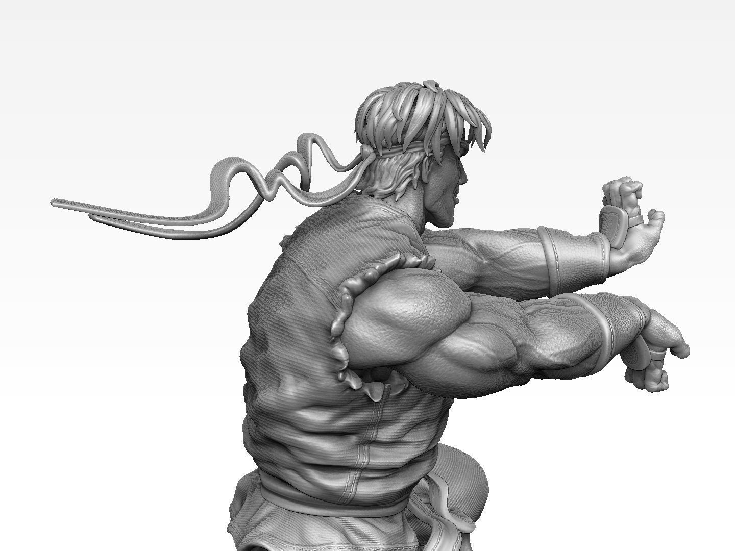 Ryu in Street Fighter 2 for 3D printing STL 3D print model_16