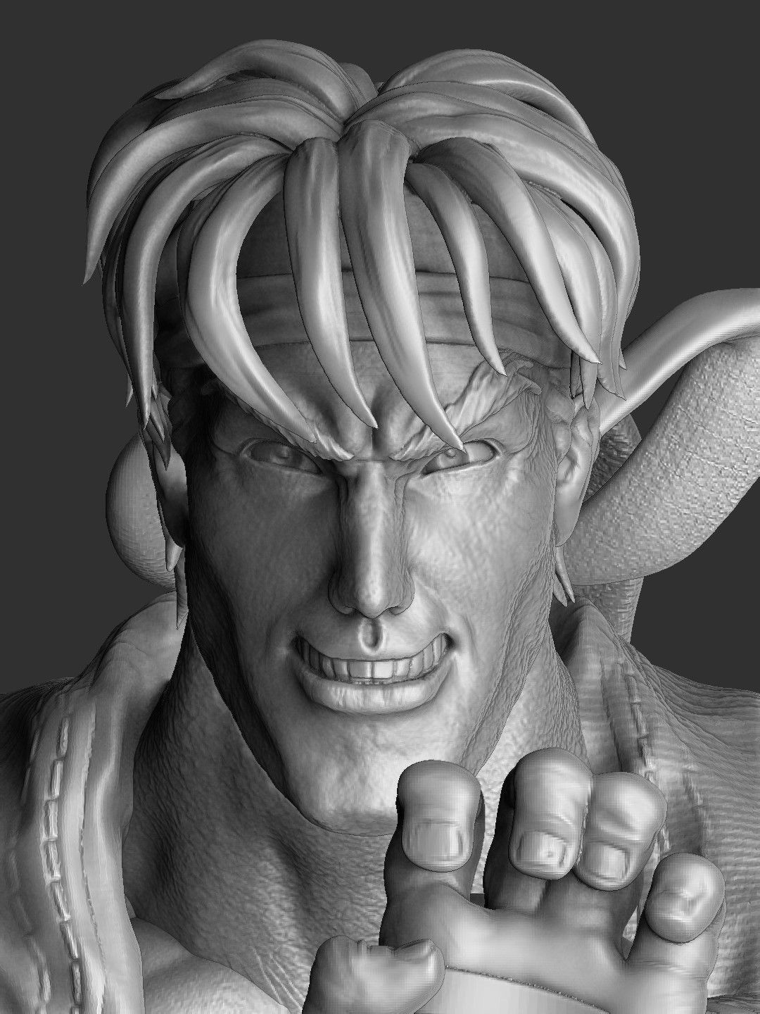 Ryu in Street Fighter 2 for 3D printing STL 3D print model_3