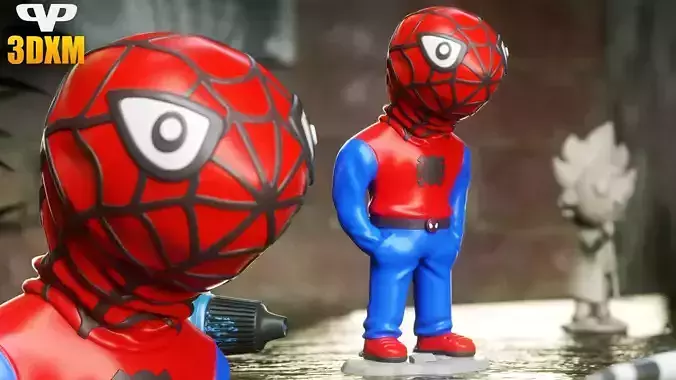 Spoderman Chibi STL for 3D Printing ChibiSTL 3DXM