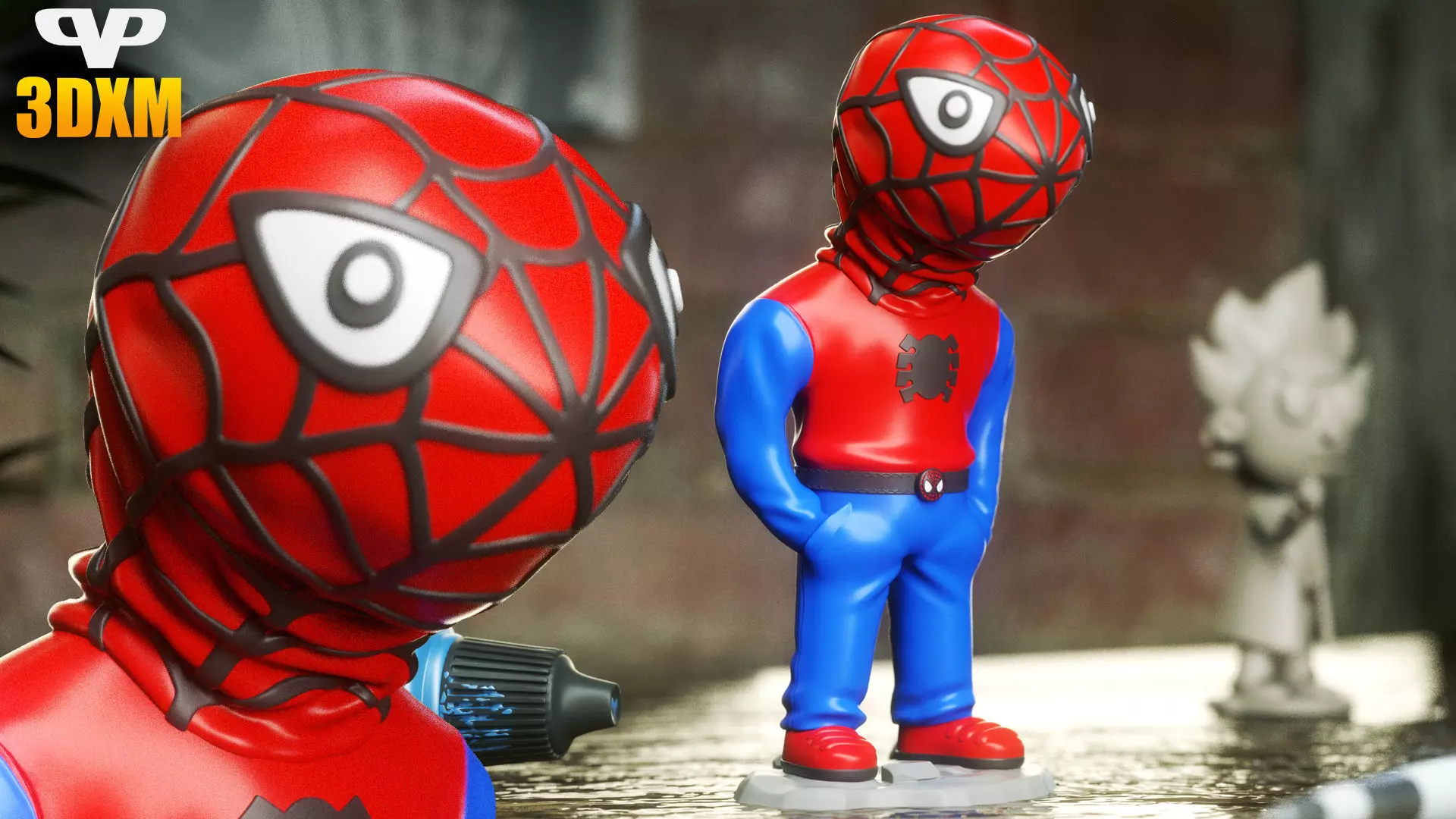 Spoderman Chibi STL for 3D Printing ChibiSTL 3DXM 3D print model