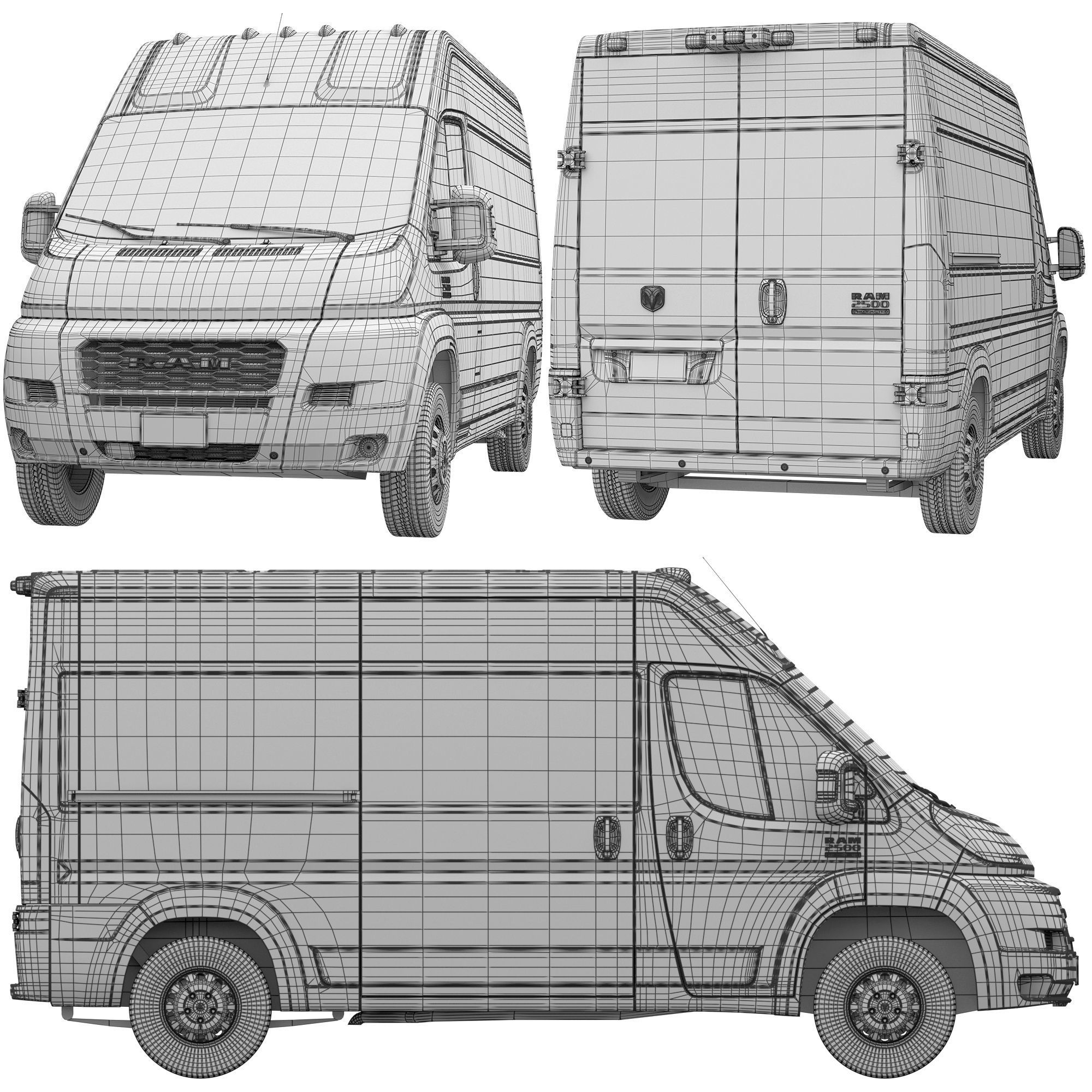 RAM PROMASTER 1500 2500 3500 3D Model Collection_20