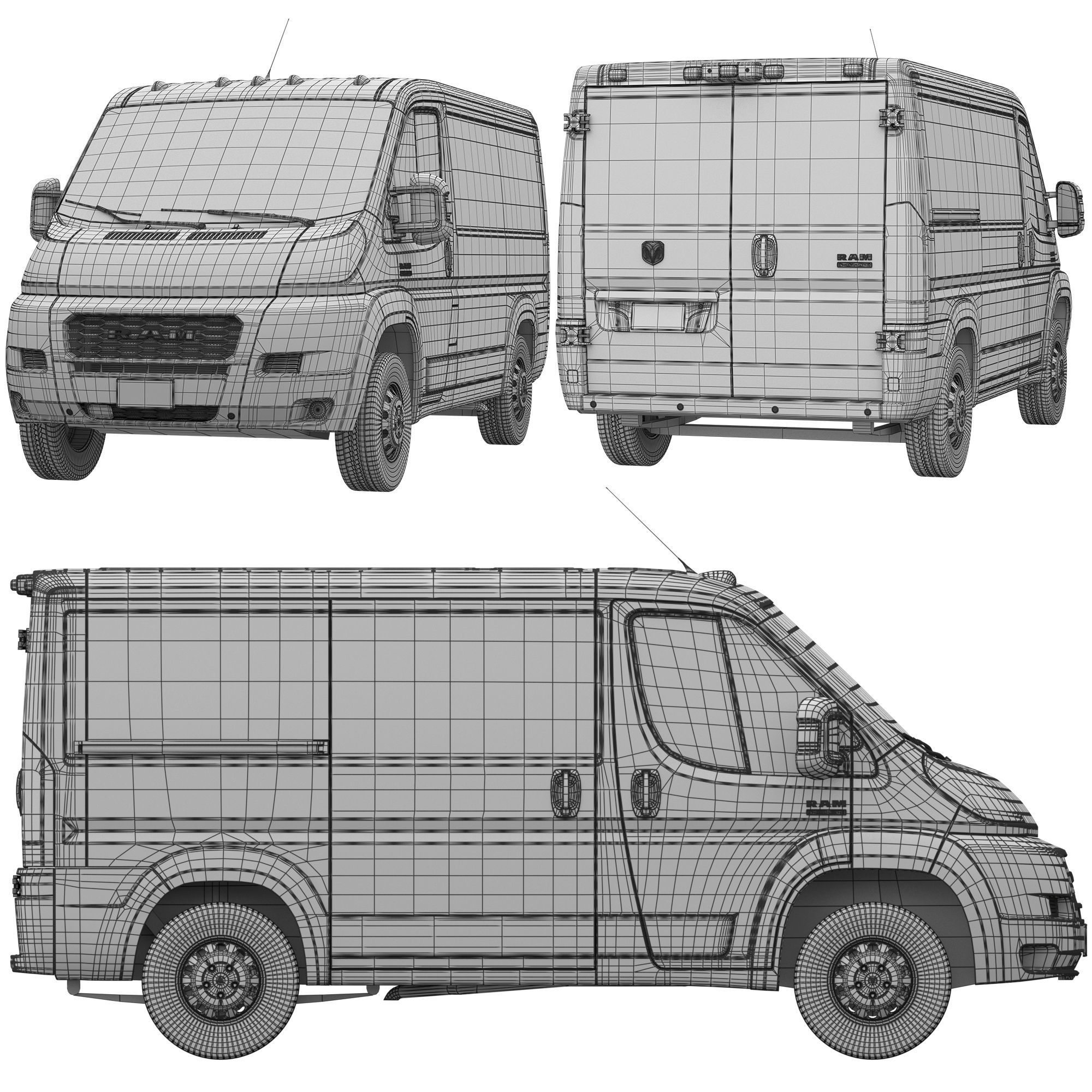 RAM PROMASTER 1500 2500 3500 3D Model Collection_18
