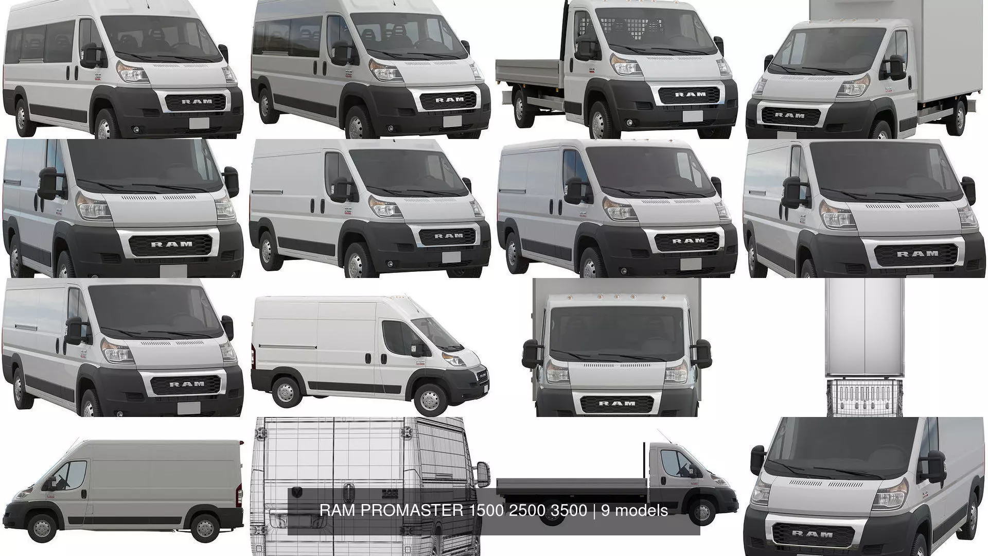 RAM PROMASTER 1500 2500 3500 3D Model Collection_1