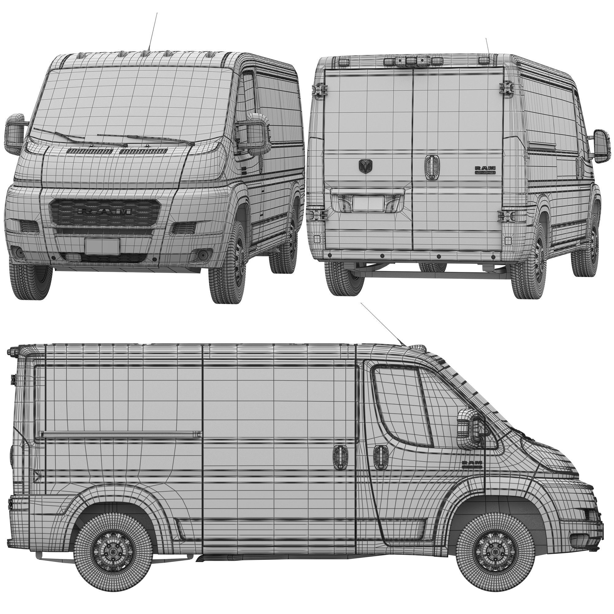 RAM PROMASTER 1500 2500 3500 3D Model Collection_22
