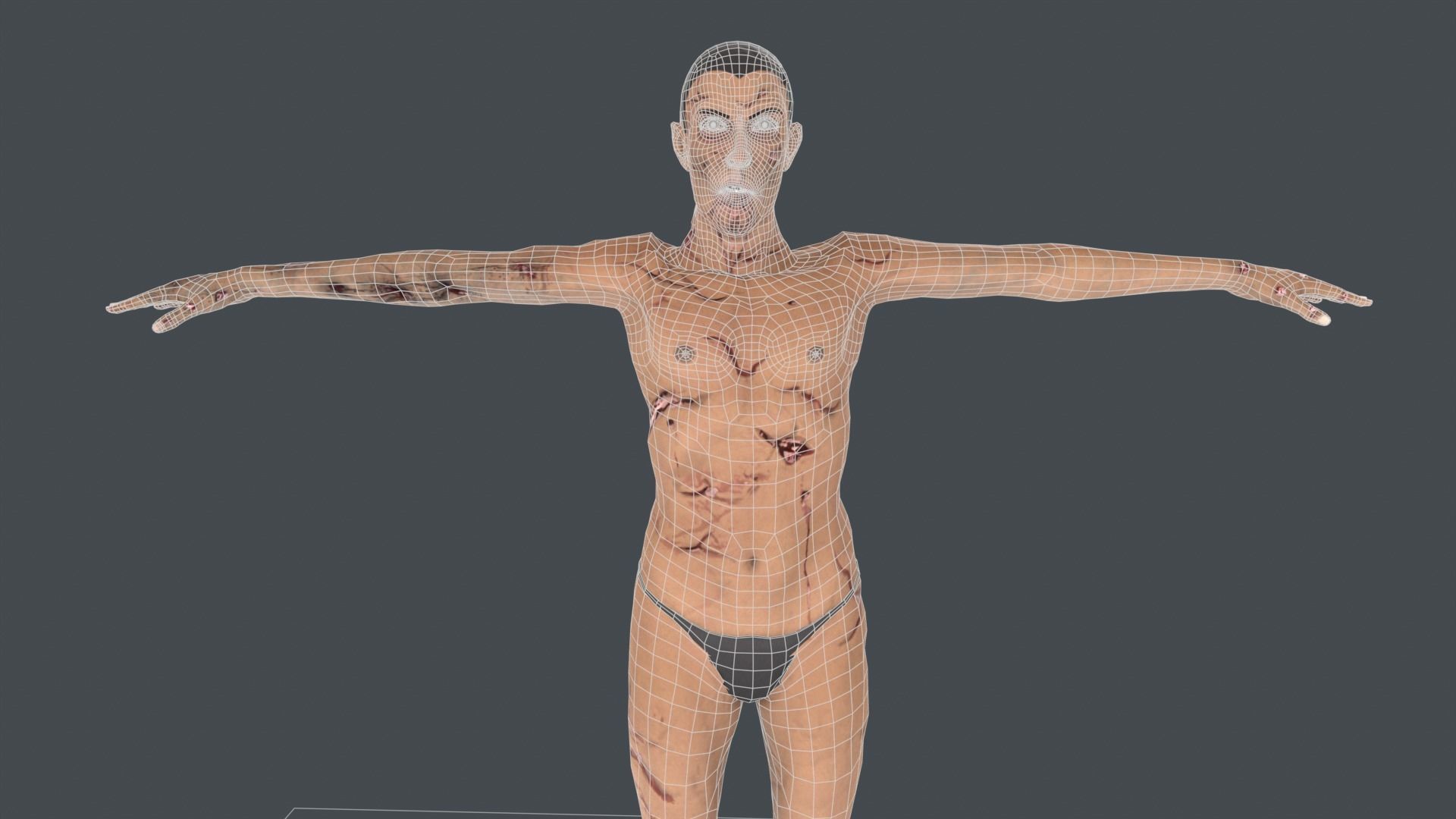 Biter Zombie Rigged Low-poly 3D model_8