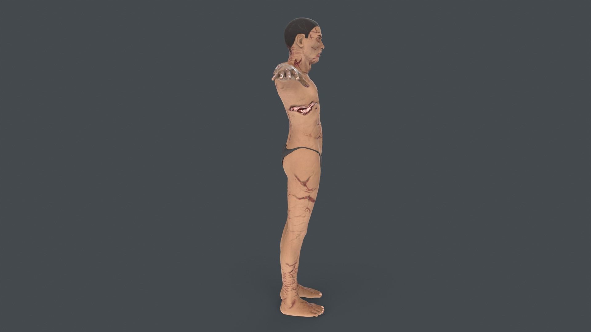 Biter Zombie Rigged Low-poly 3D model_6