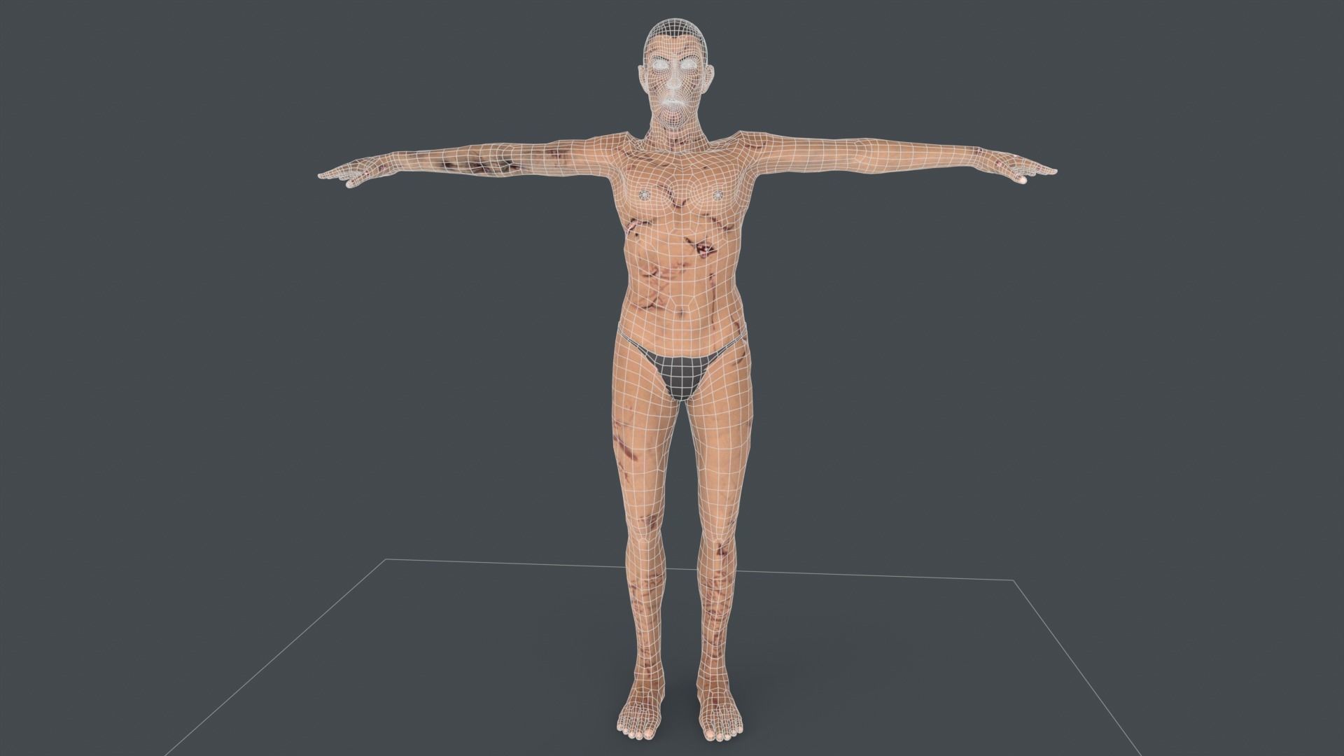 Biter Zombie Rigged Low-poly 3D model_10