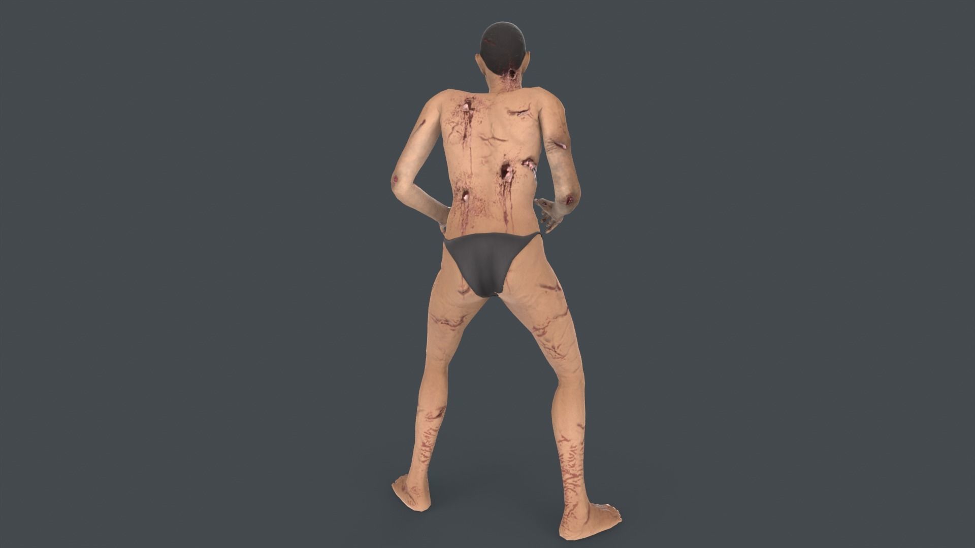 Biter Zombie Rigged Low-poly 3D model_4