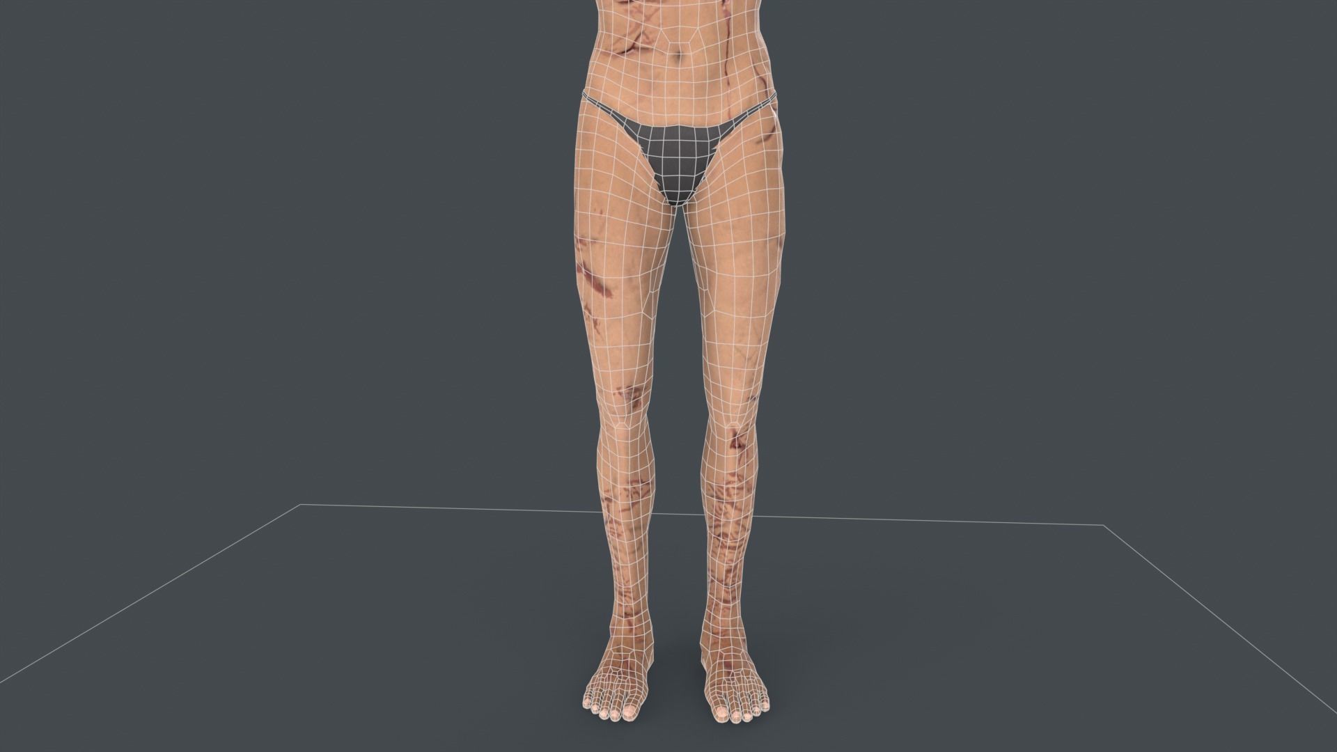 Biter Zombie Rigged Low-poly 3D model_9