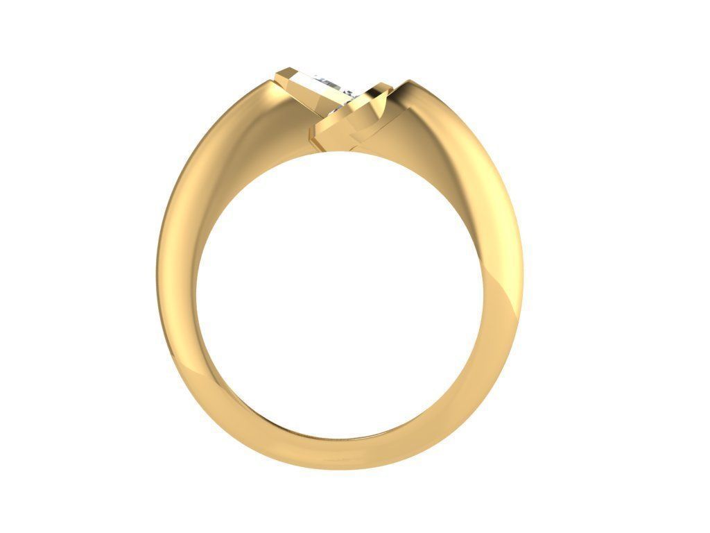 Ring420 two stone diamond ring gold 3D print model_2