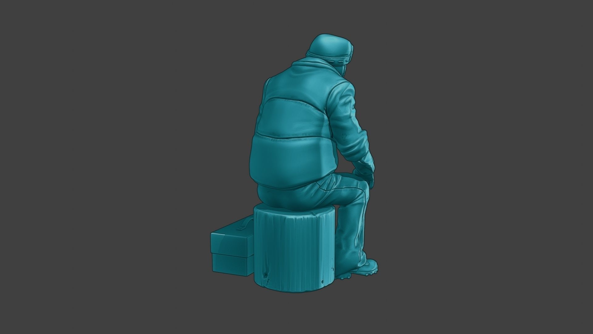 Actual Male Truck Driver AMTD 003 3D print model_7