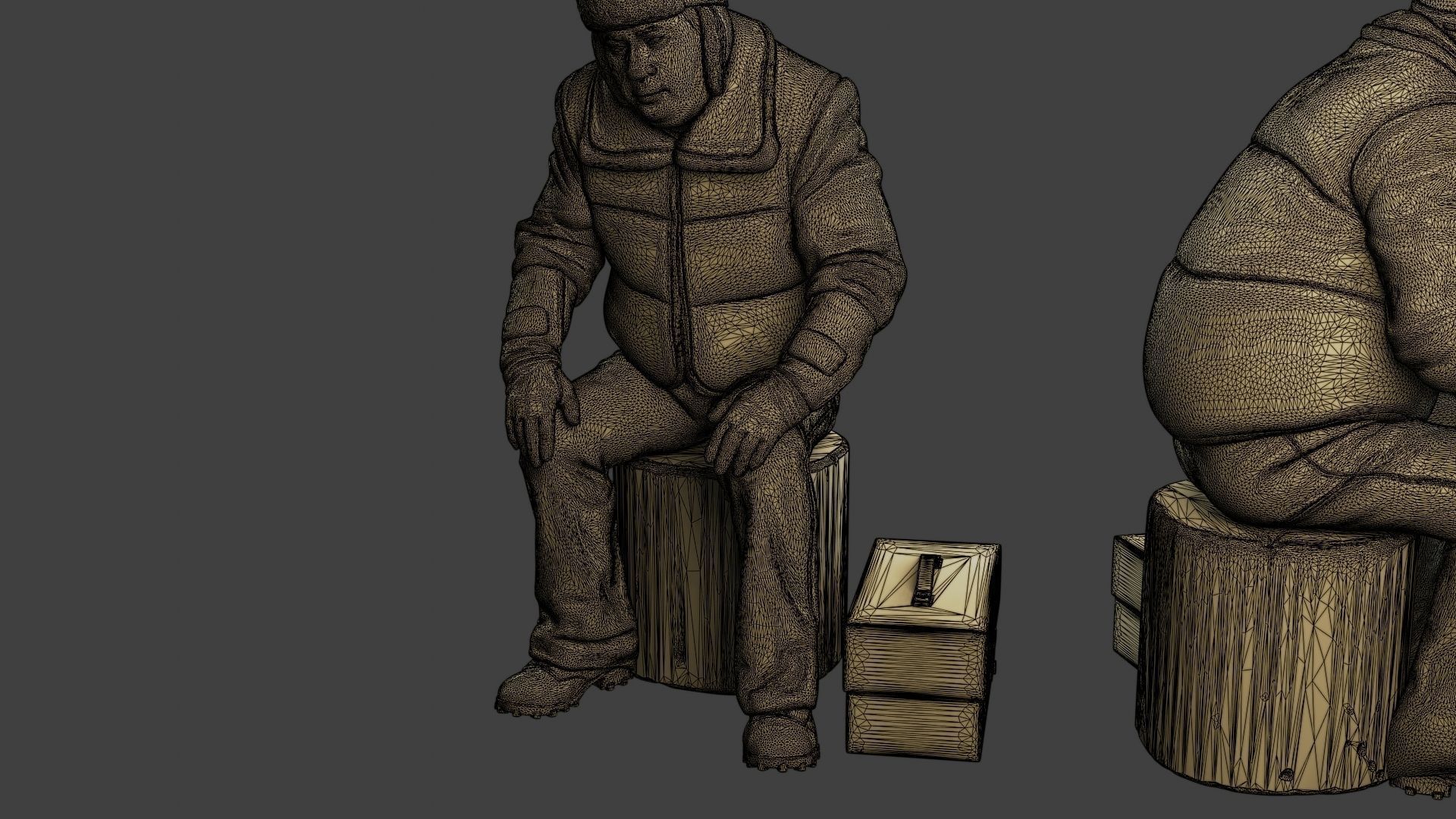 Actual Male Truck Driver AMTD 003 3D print model_12