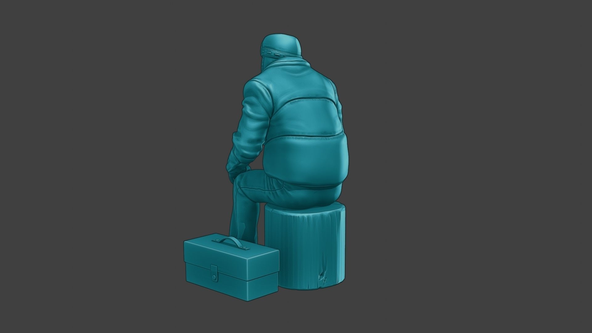 Actual Male Truck Driver AMTD 003 3D print model_5