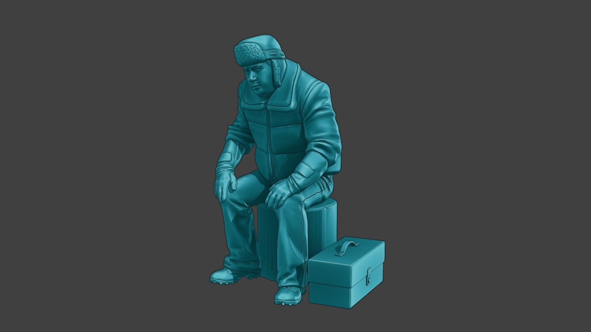 Actual Male Truck Driver AMTD 003 3D print model_2