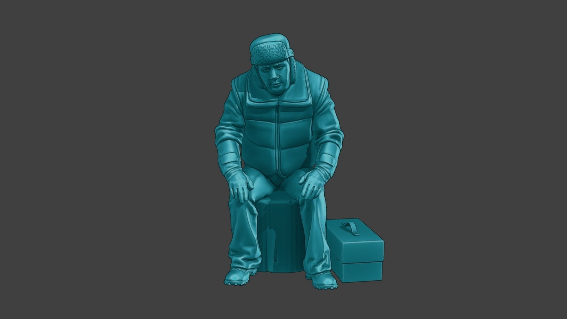 Actual Male Truck Driver AMTD 003 3D print model_1
