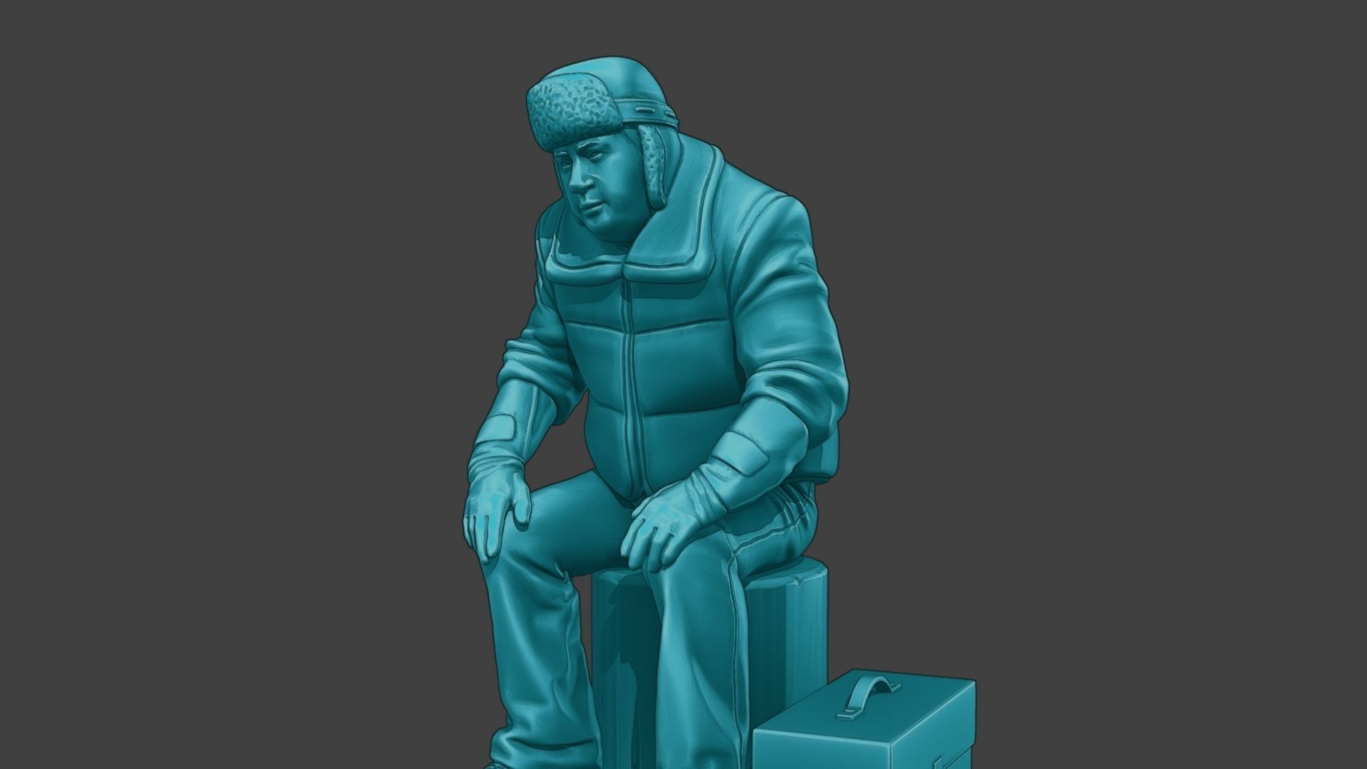 Actual Male Truck Driver AMTD 003 3D print model_27