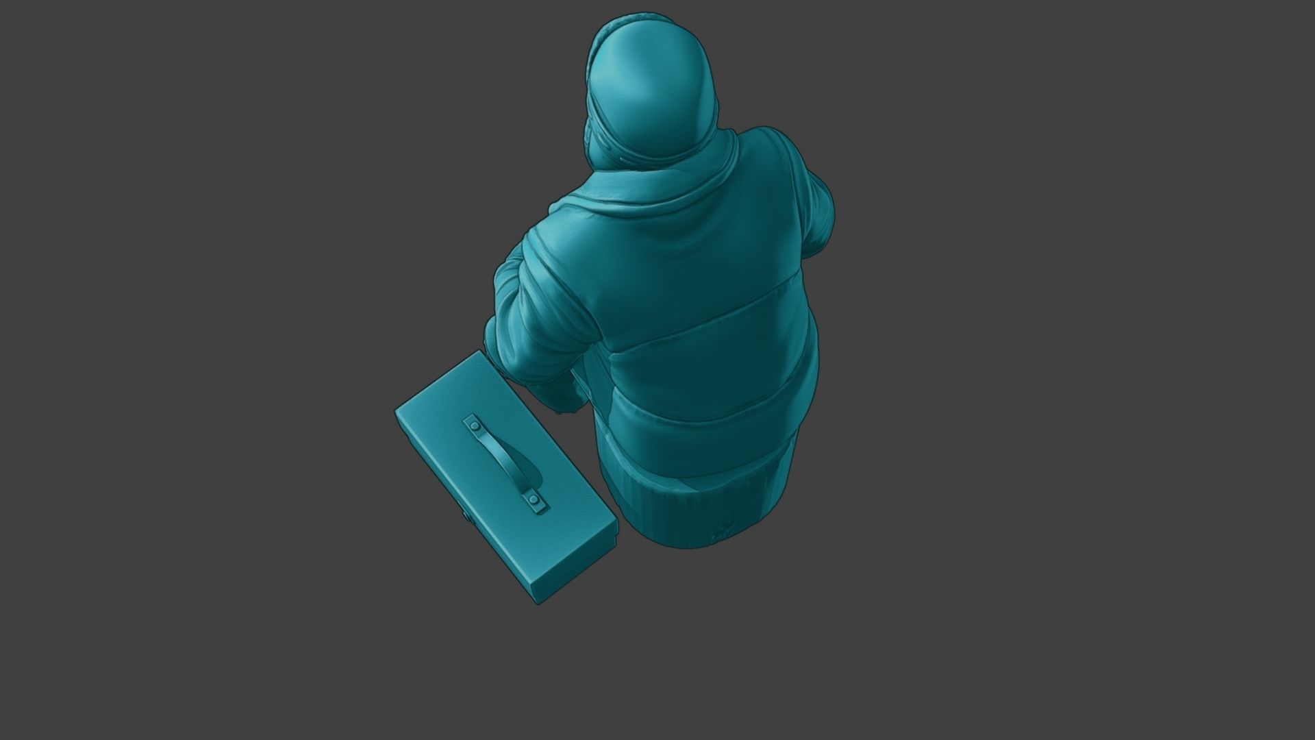 Actual Male Truck Driver AMTD 003 3D print model_16