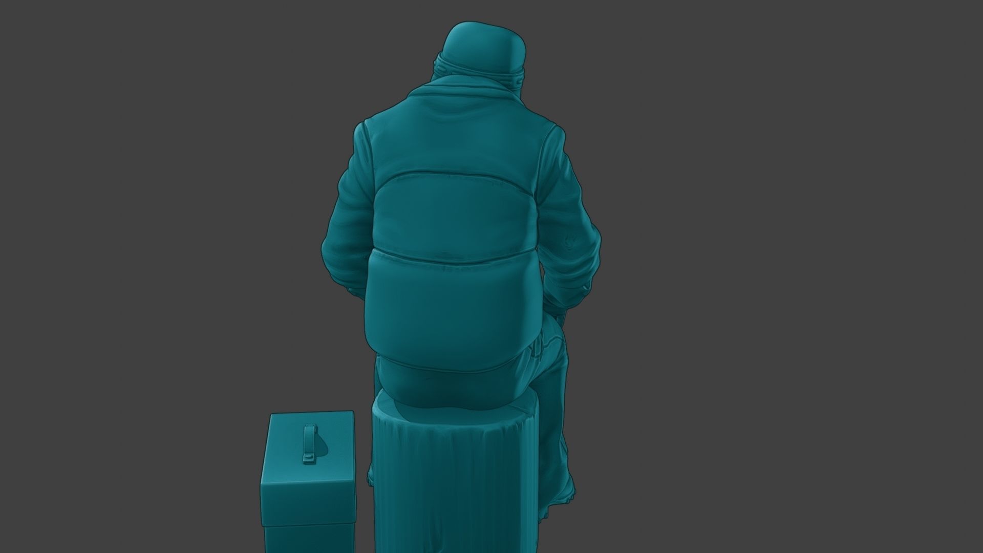 Actual Male Truck Driver AMTD 003 3D print model_25
