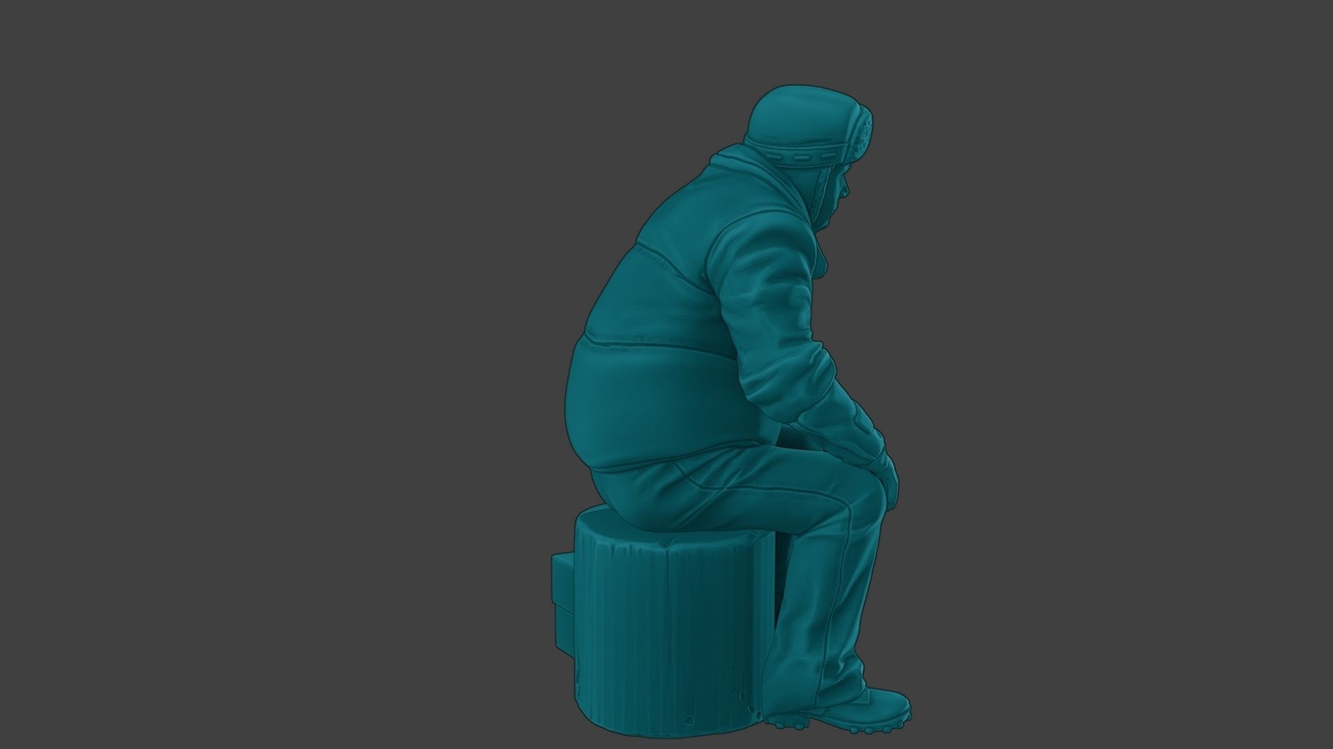 Actual Male Truck Driver AMTD 003 3D print model_31
