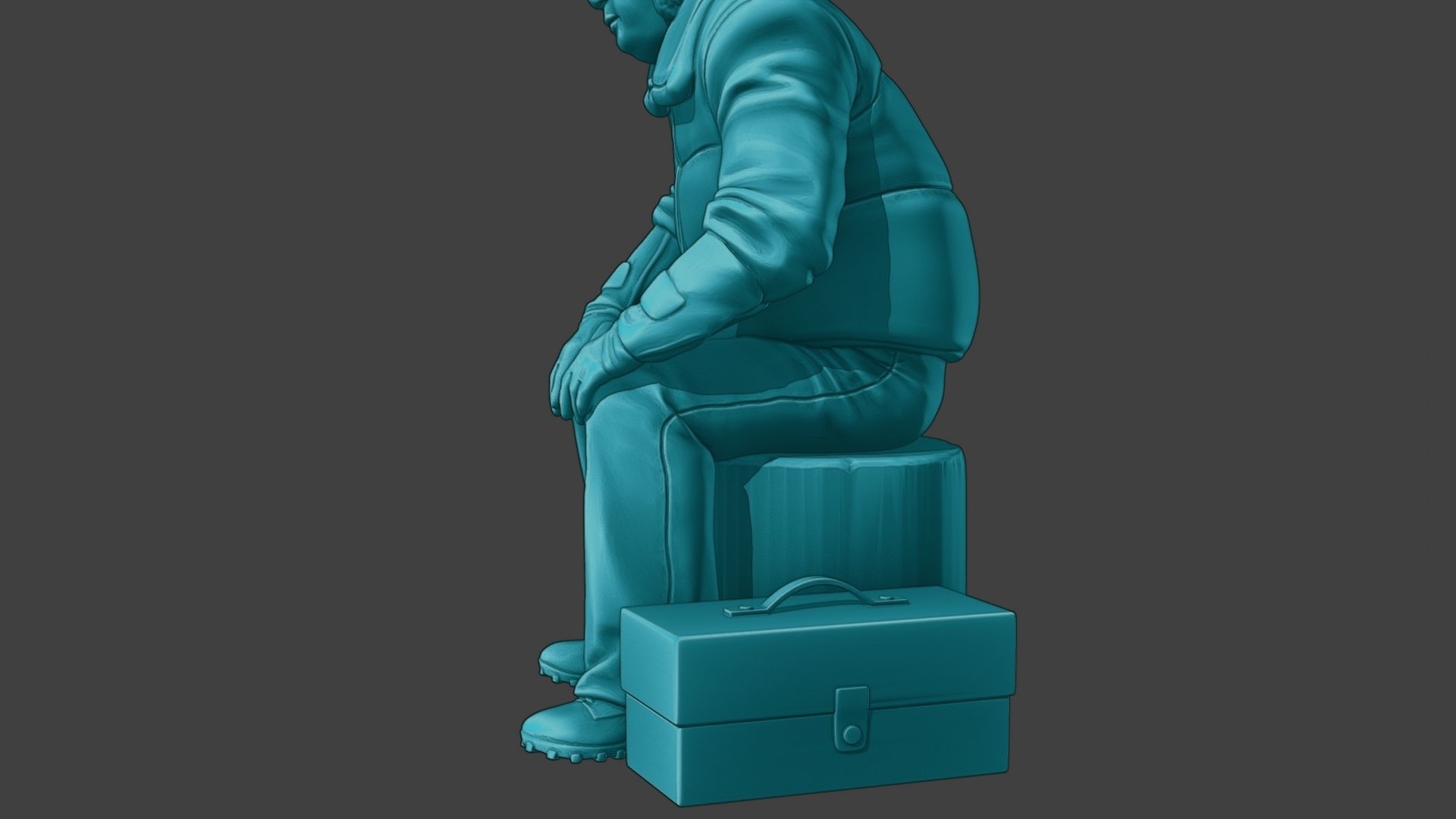 Actual Male Truck Driver AMTD 003 3D print model_17