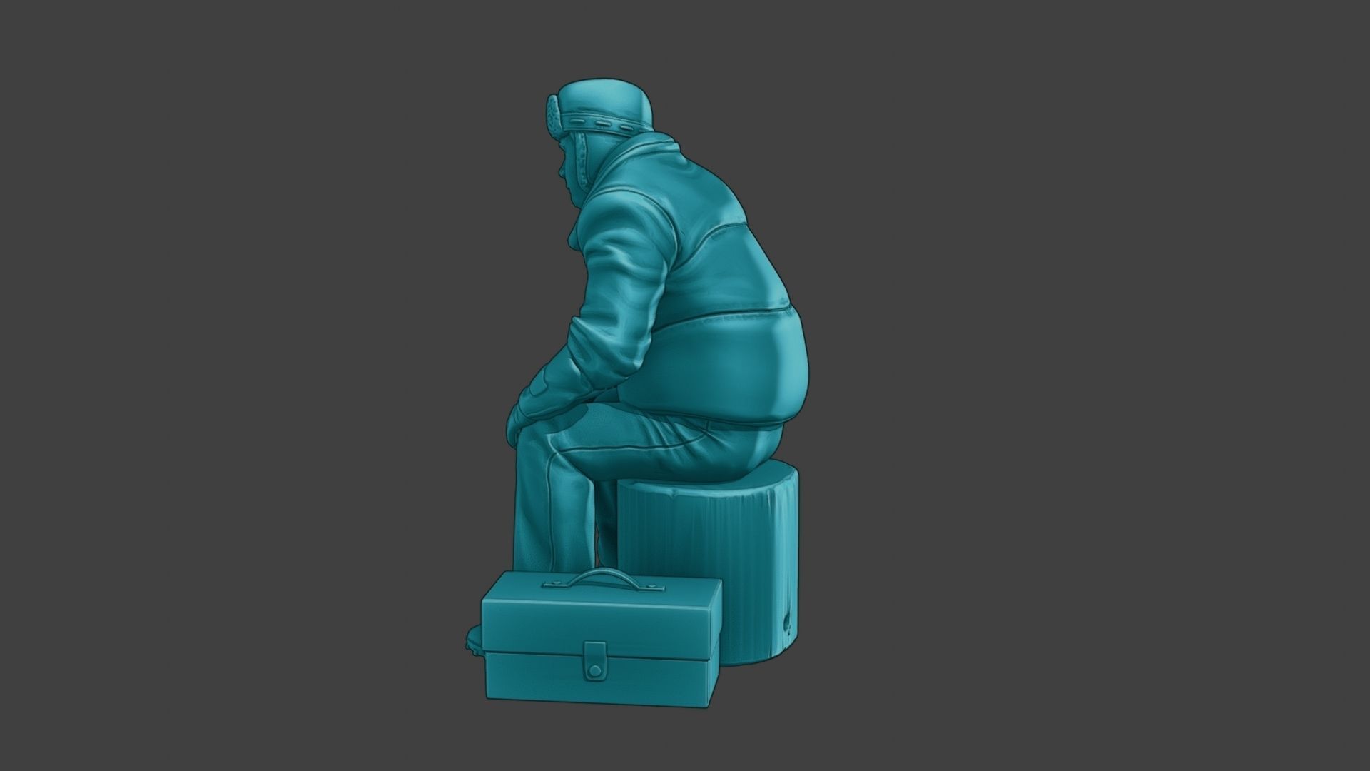 Actual Male Truck Driver AMTD 003 3D print model_4