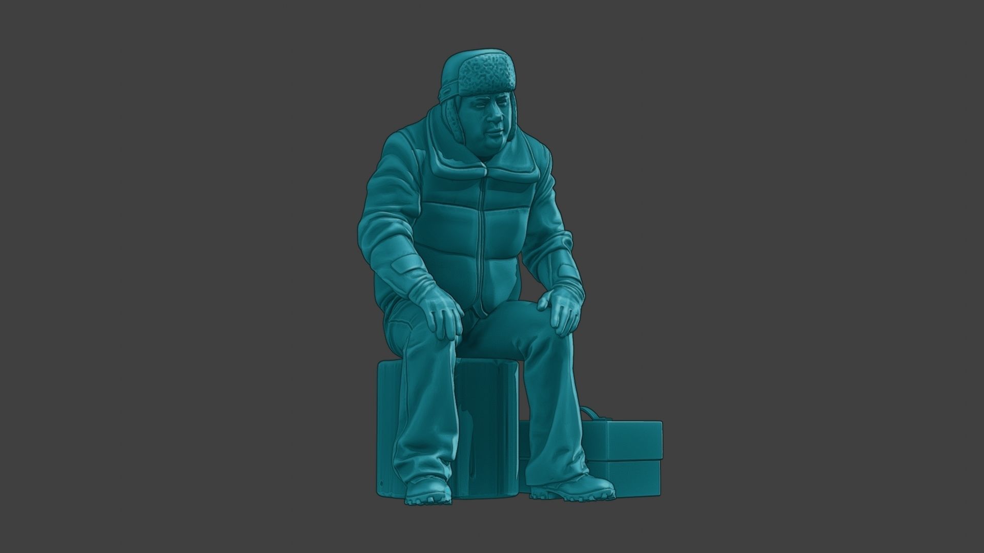 Actual Male Truck Driver AMTD 003 3D print model_13