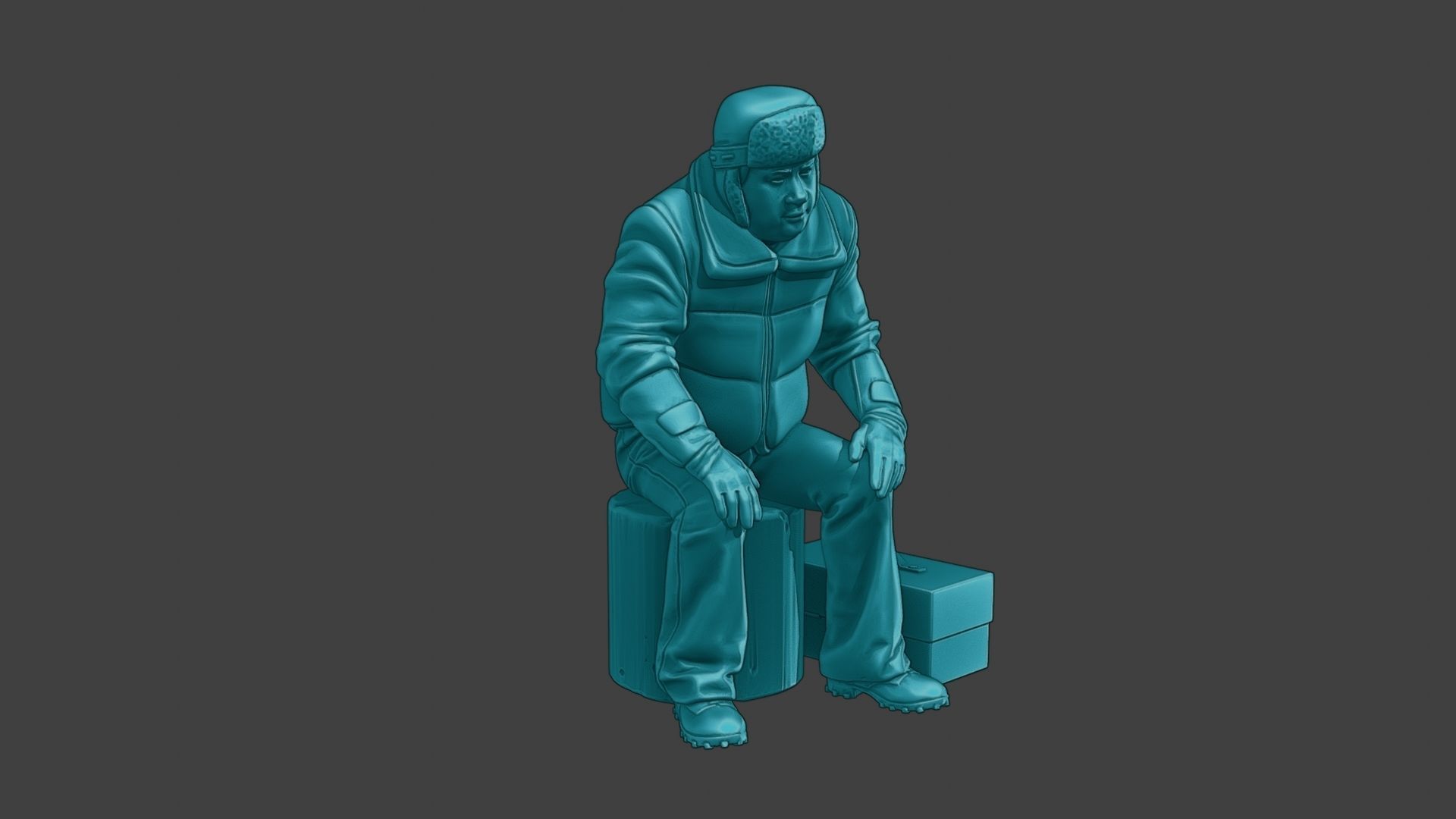 Actual Male Truck Driver AMTD 003 3D print model_10