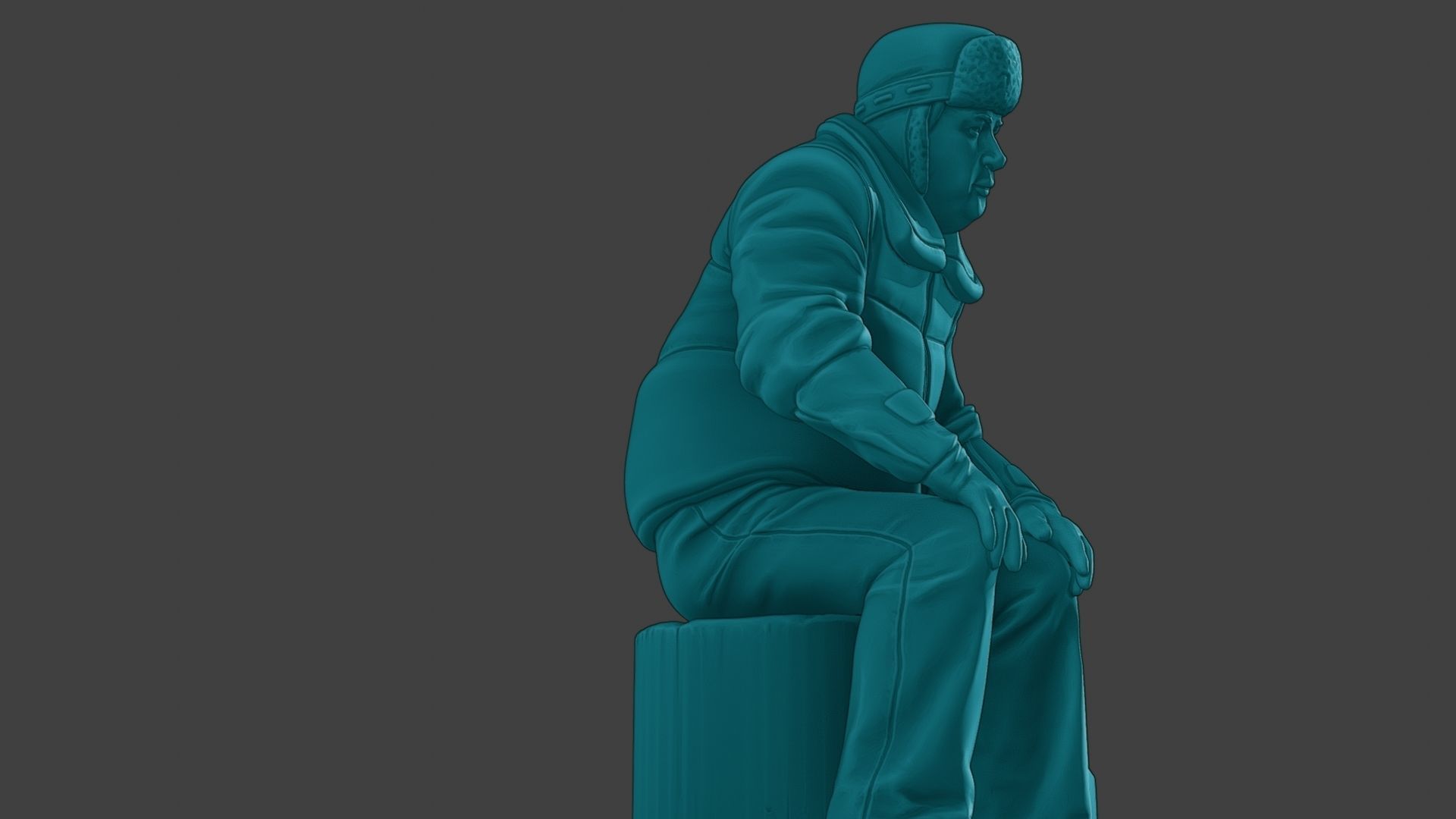 Actual Male Truck Driver AMTD 003 3D print model_29