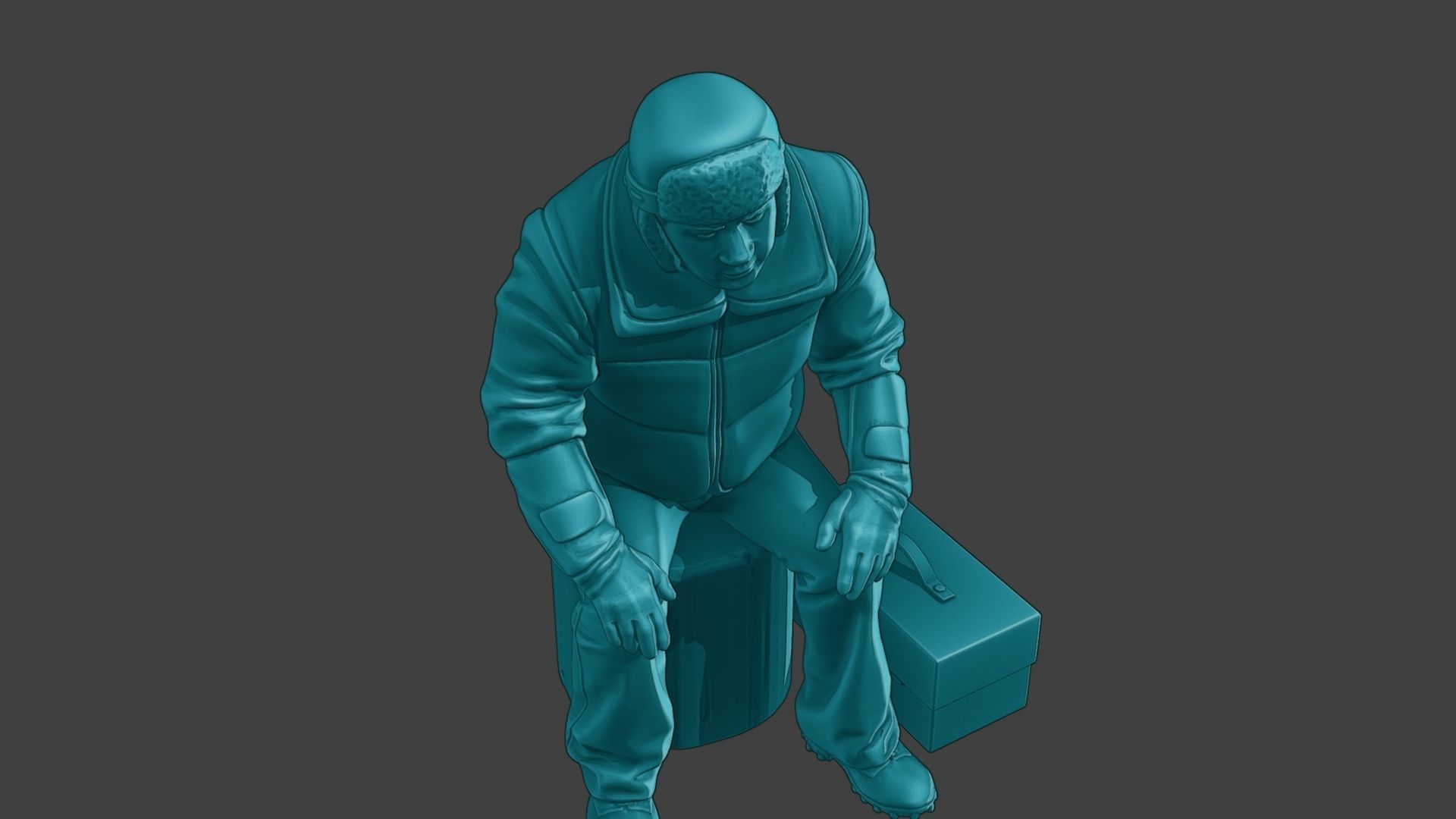 Actual Male Truck Driver AMTD 003 3D print model_19