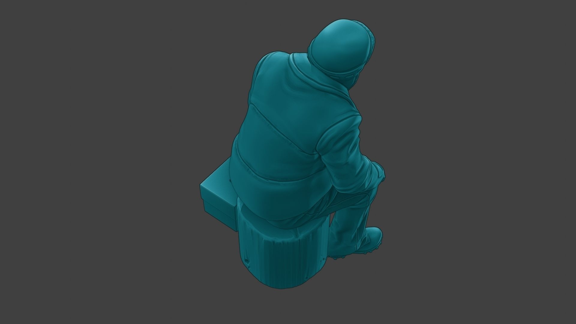 Actual Male Truck Driver AMTD 003 3D print model_22