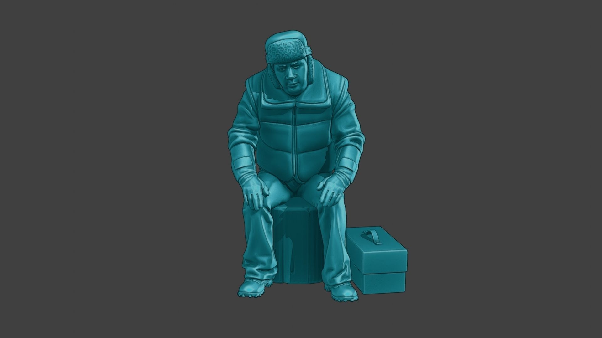 Actual Male Truck Driver AMTD 003 3D print model_11