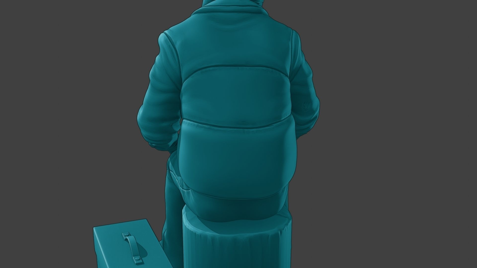 Actual Male Truck Driver AMTD 003 3D print model_21