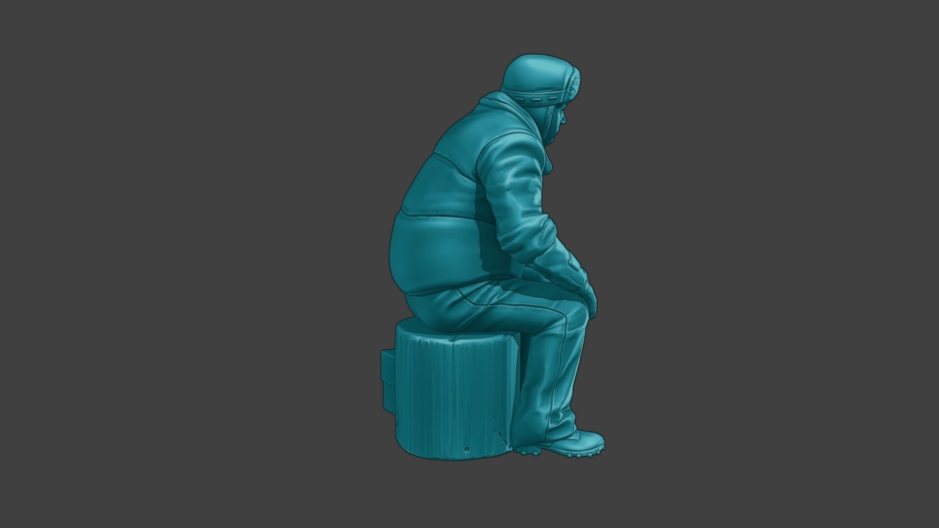 Actual Male Truck Driver AMTD 003 3D print model_8