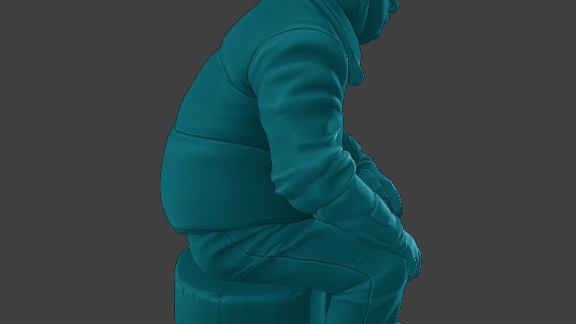 Actual Male Truck Driver AMTD 003 3D print model_20