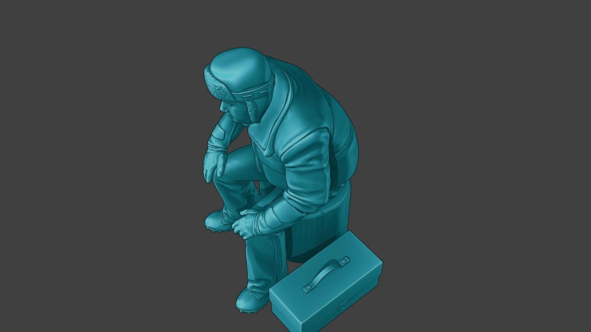 Actual Male Truck Driver AMTD 003 3D print model_15