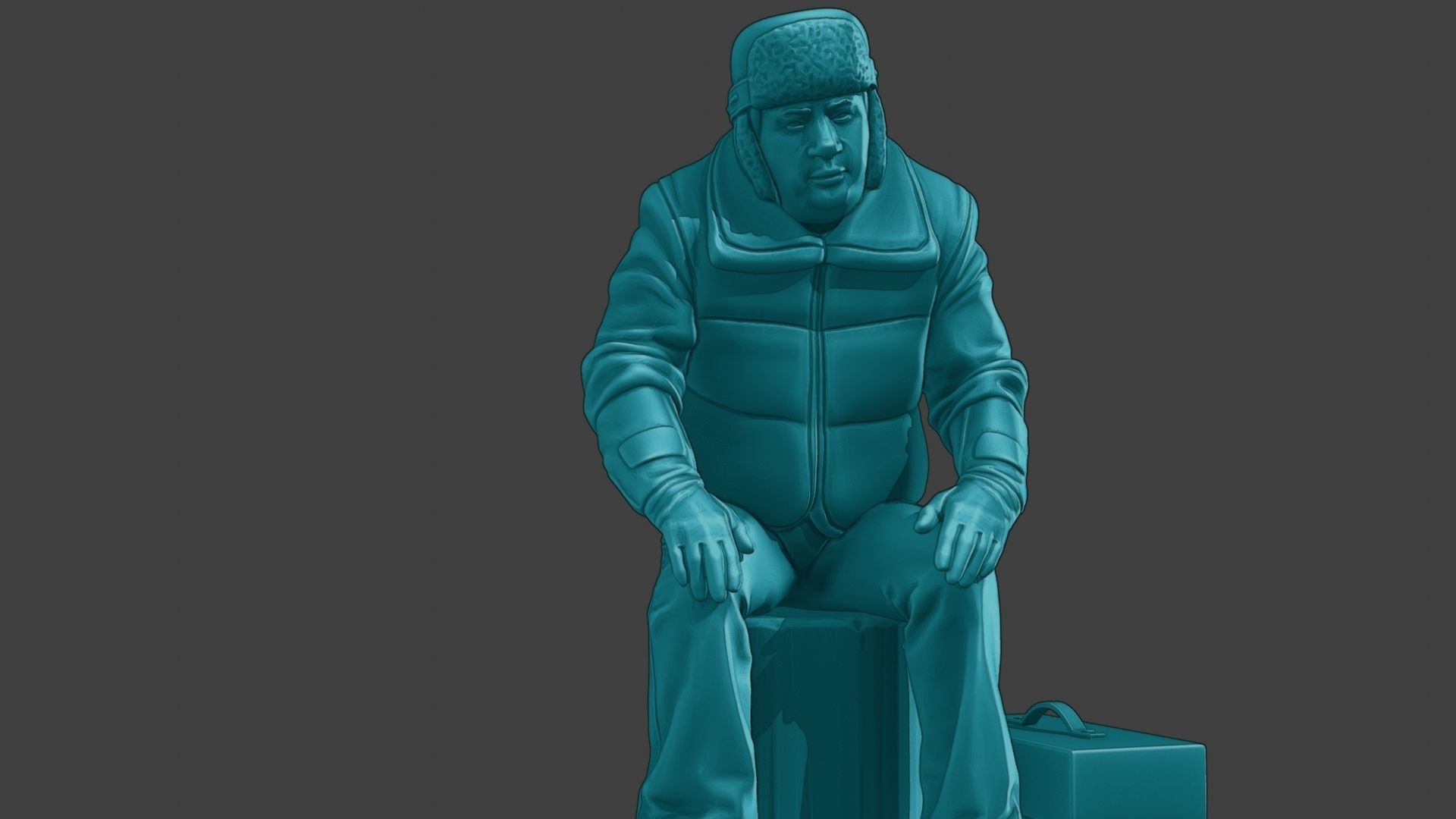 Actual Male Truck Driver AMTD 003 3D print model_28
