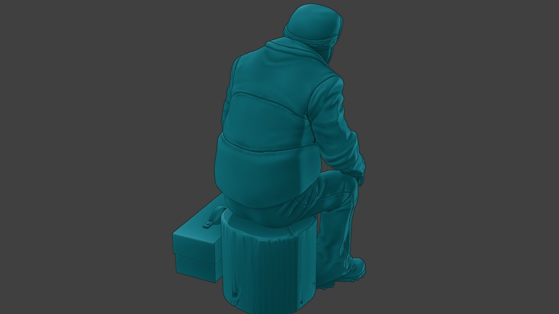 Actual Male Truck Driver AMTD 003 3D print model_24