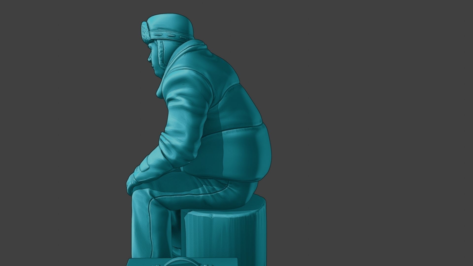 Actual Male Truck Driver AMTD 003 3D print model_26