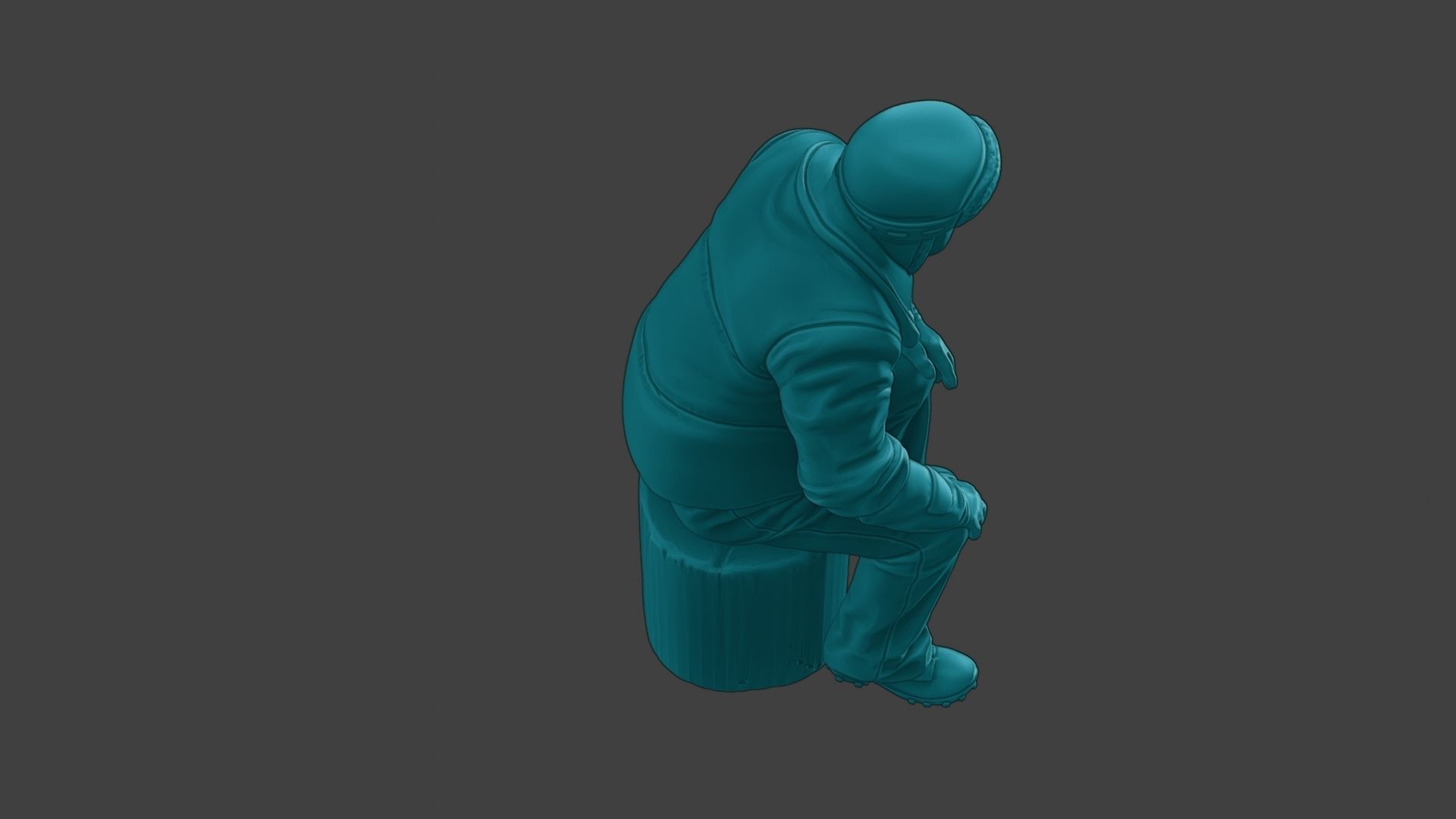 Actual Male Truck Driver AMTD 003 3D print model_23
