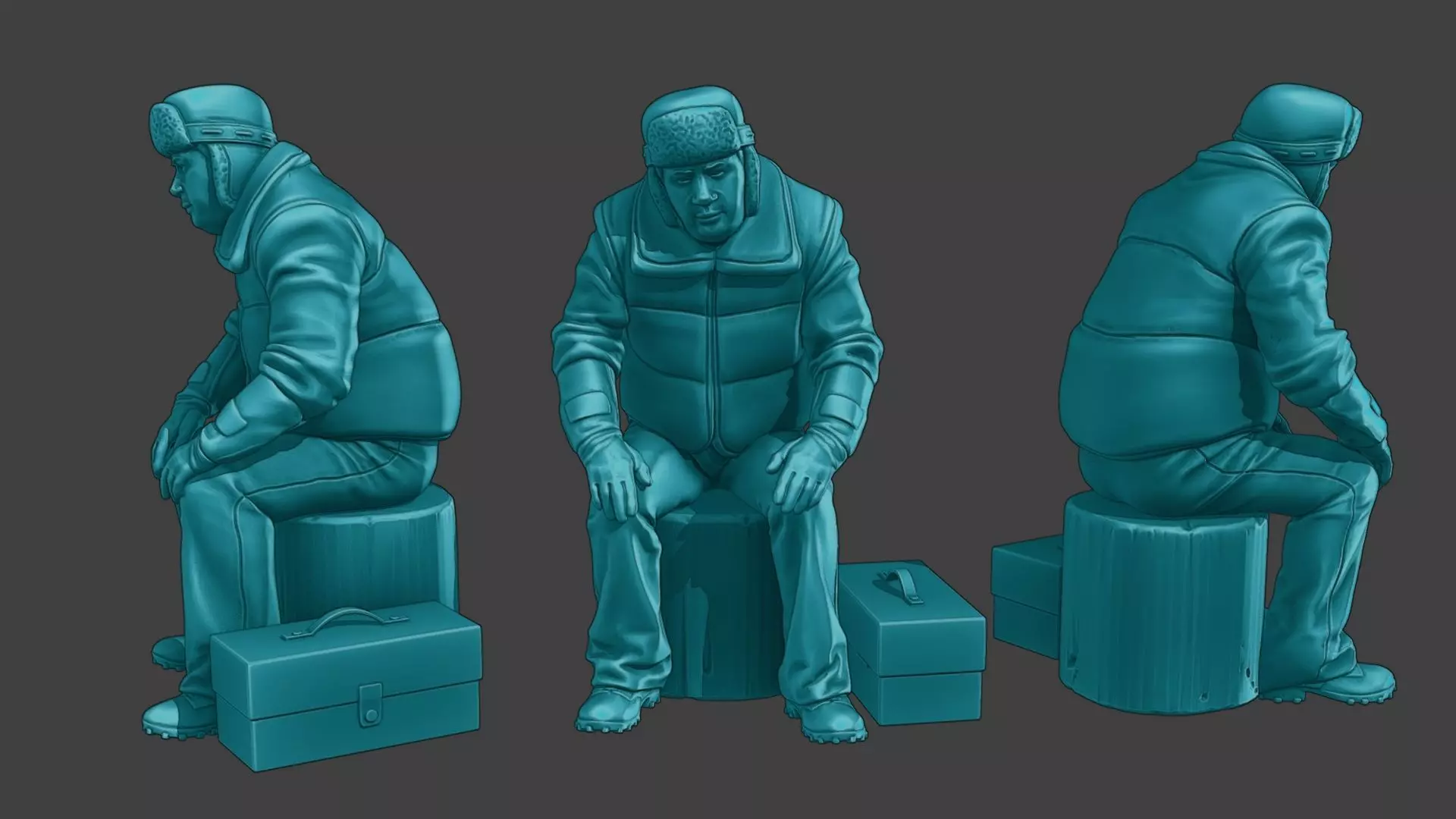 Actual Male Truck Driver AMTD 003 3D print model_0