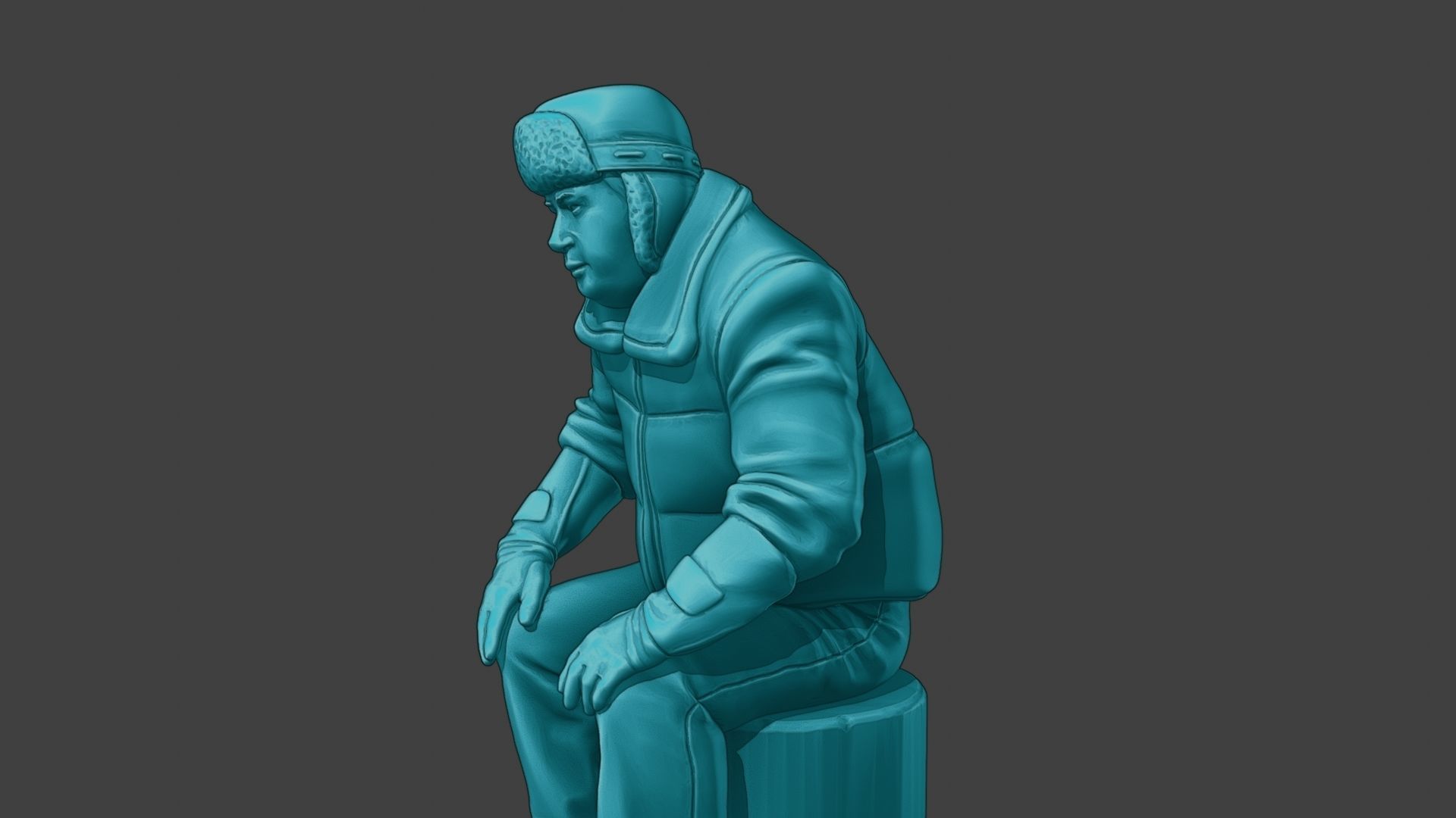Actual Male Truck Driver AMTD 003 3D print model_18