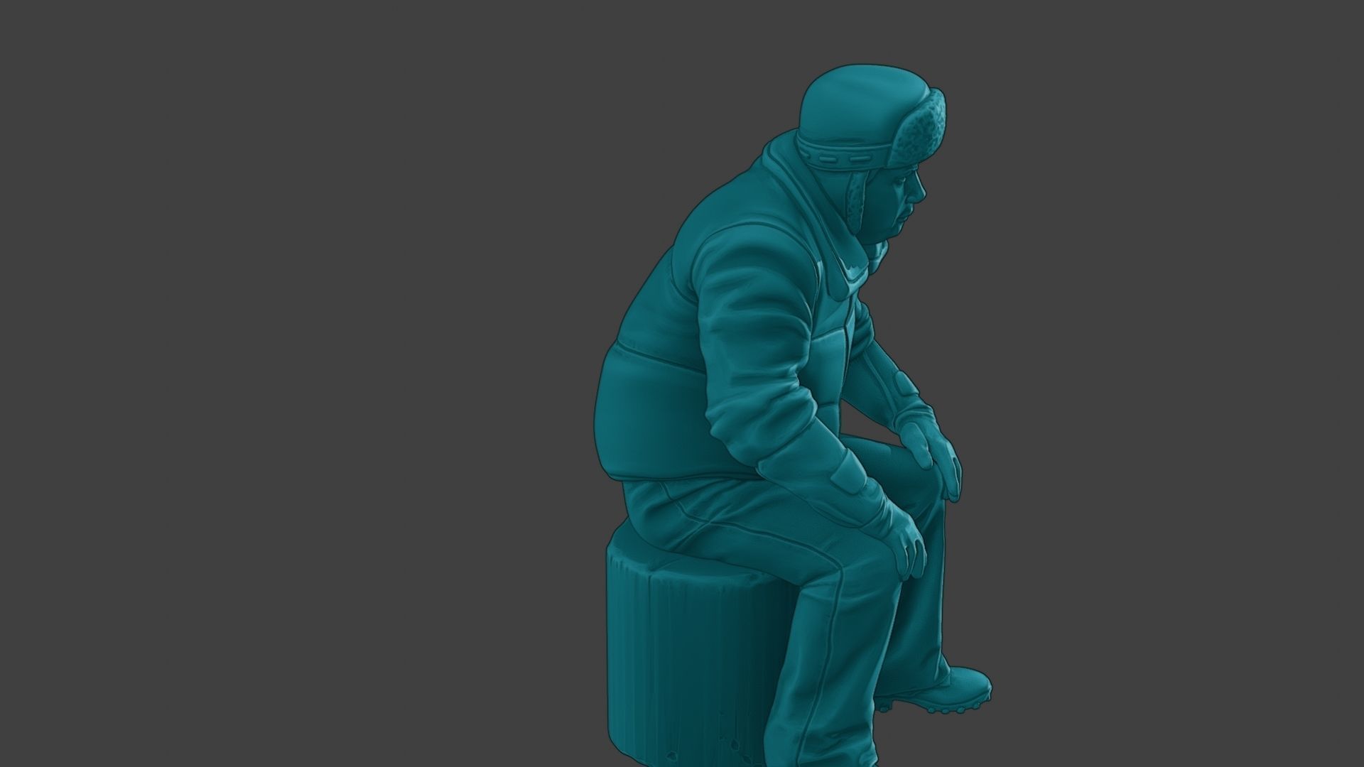 Actual Male Truck Driver AMTD 003 3D print model_30