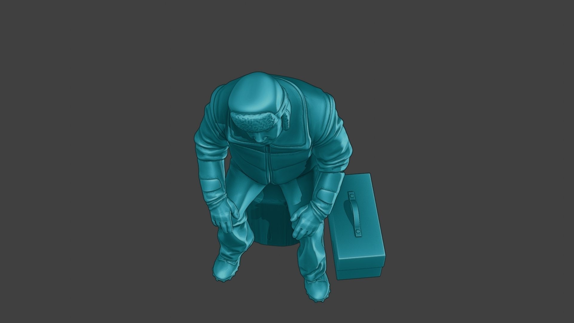 Actual Male Truck Driver AMTD 003 3D print model_14
