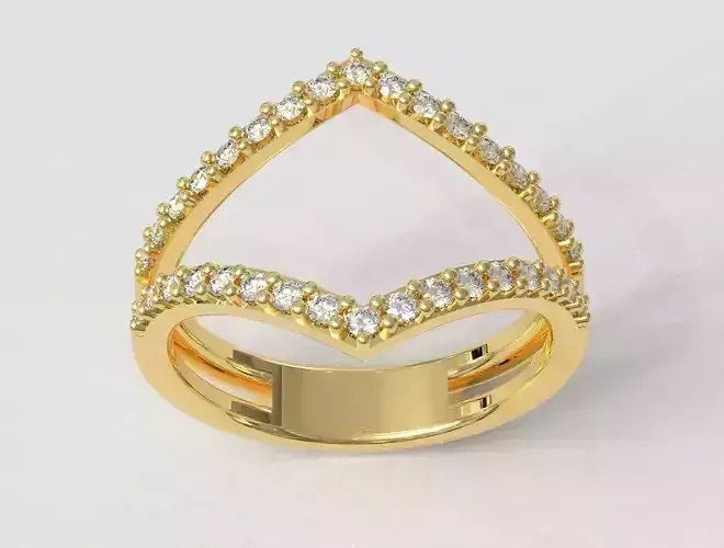 Double Diamond Ring 3D print model