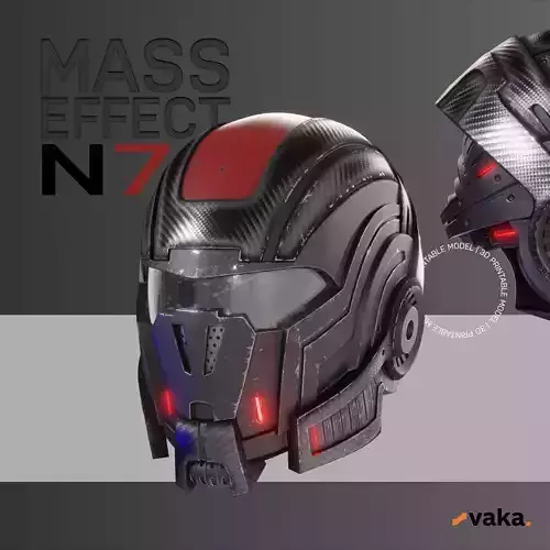 Mass Effect - N7 Helmet Shepard 3D Model 3D print model