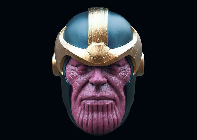 Thanos Head Comic Style 3D print model